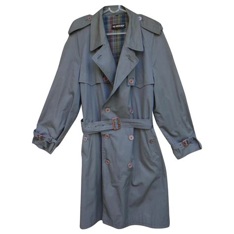 80s designer ysl men's gray trench coat mens|Saint Laurent Trench Coats for Men for sale .